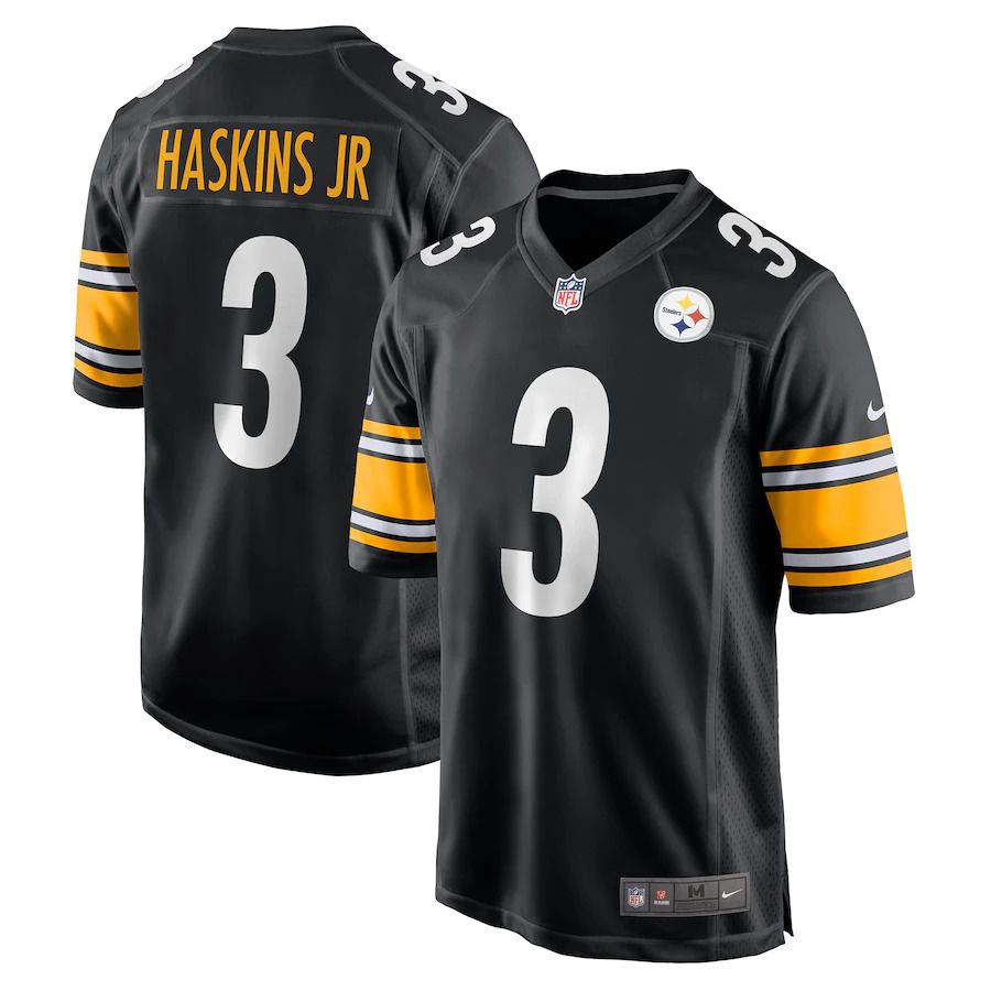 Men Pittsburgh Steelers #3 Dwayne Haskins Nike Black Game NFL Jersey->pittsburgh steelers->NFL Jersey